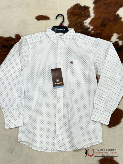 ARIAT SAUL CLASSIC FIT LONG SLEEVE SHIRT WHITE - 10046308