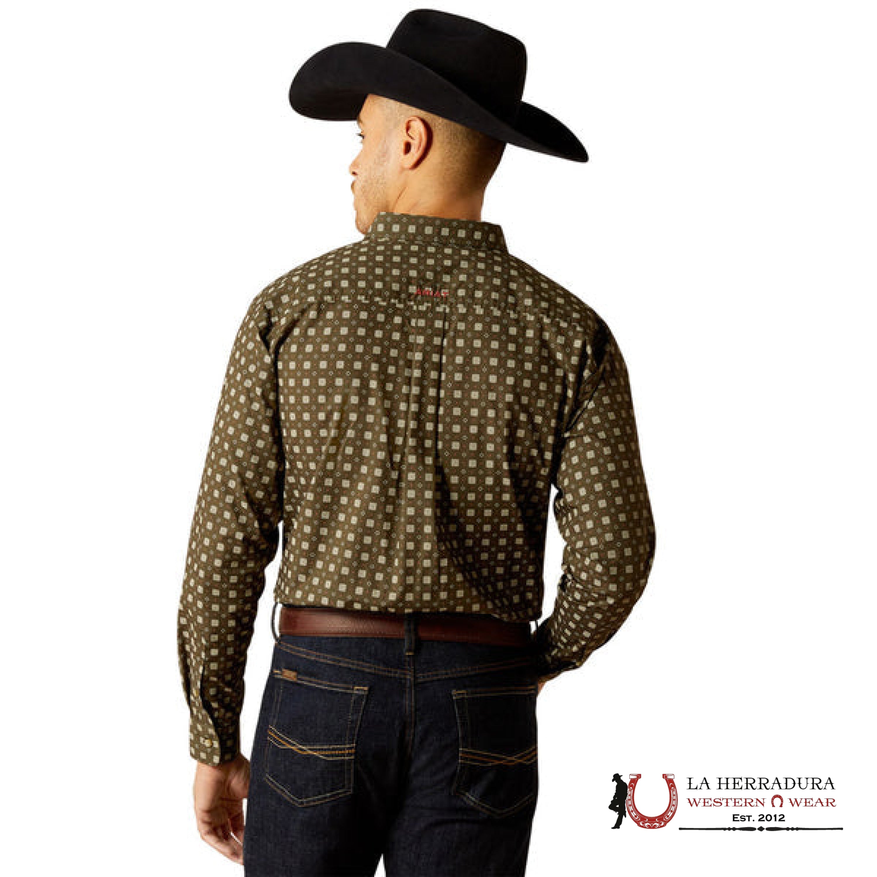 Ariat Shep Long Sleeve Deep Green Classic Fit - 2371 Ropa Hombres