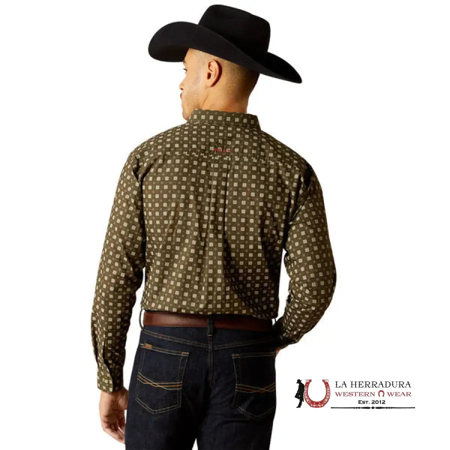 Ariat Shep Long Sleeve Deep Green Classic Fit - 2371 Ropa Hombres