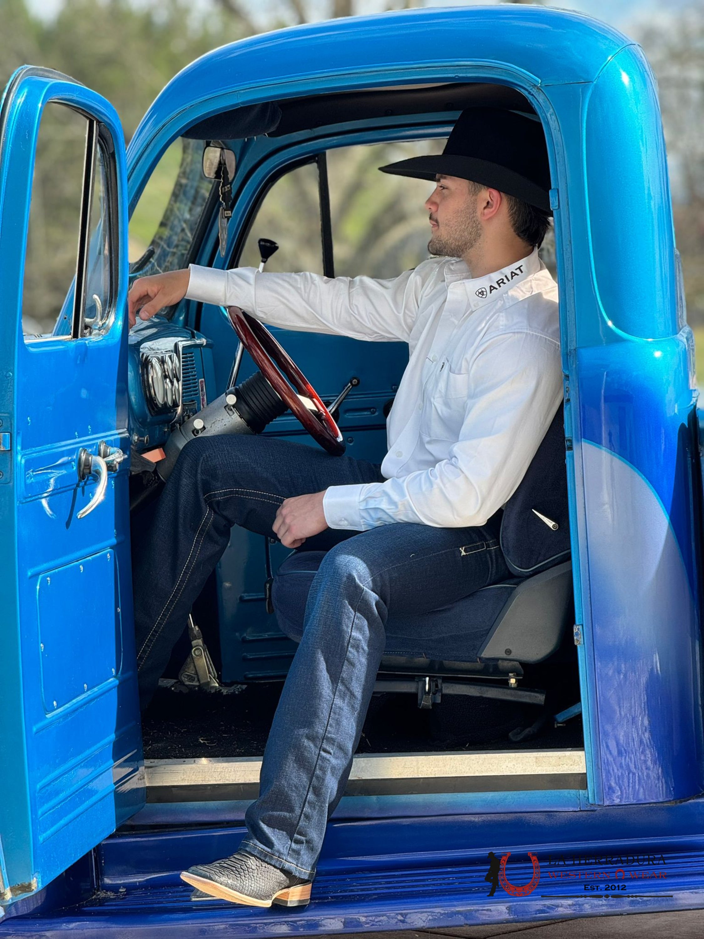 Ariat Shirt Classic Black White Ropa Hombres