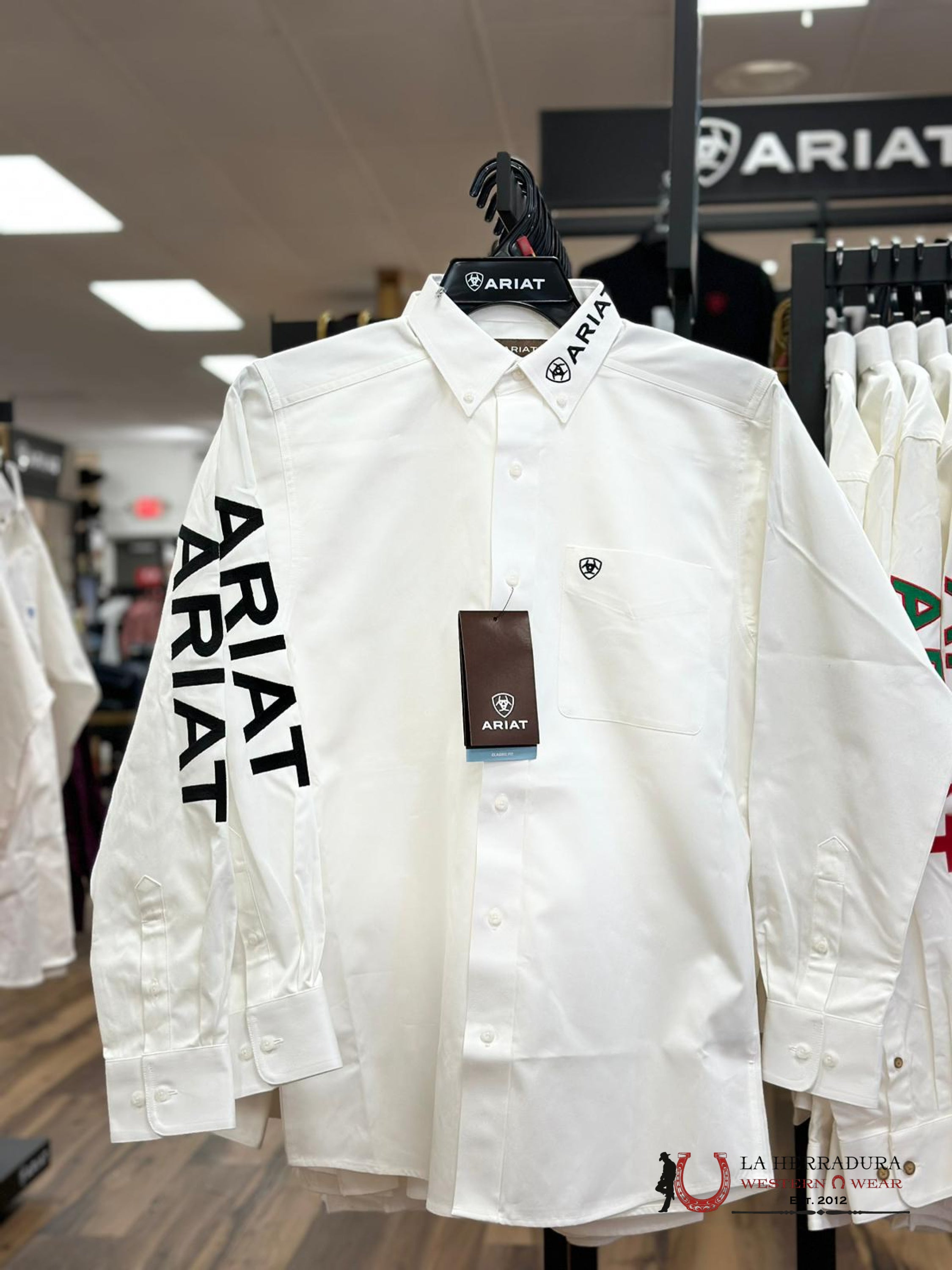 Ariat Shirt Classic Black White Ropa Hombres