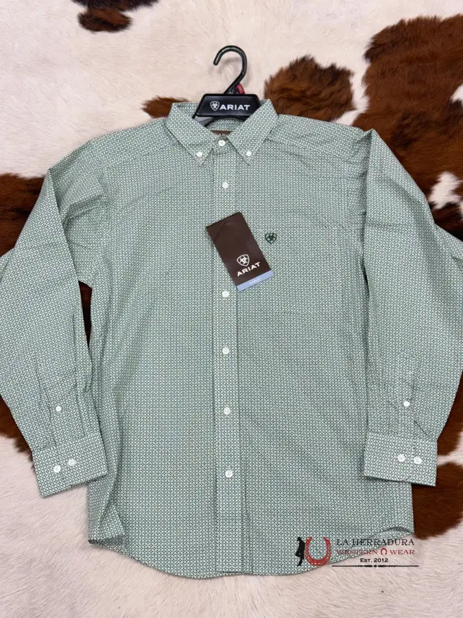 Ariat Shirt Classic Edson Jade White Ropa Hombres