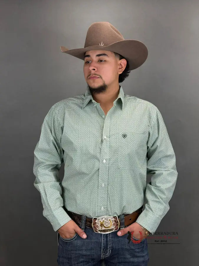 Ariat Shirt Classic Edson Jade White Ropa Hombres