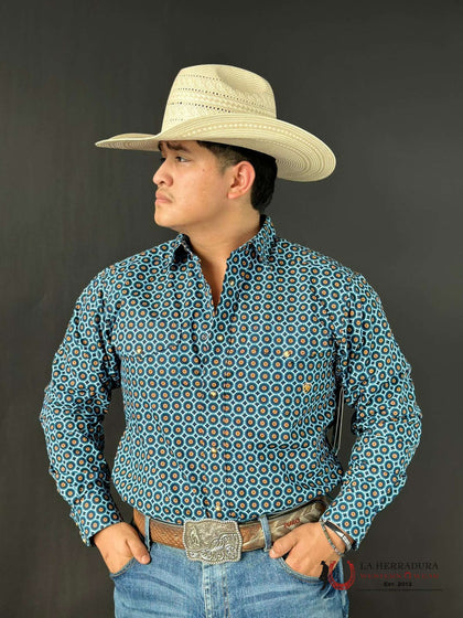 ARIAT SHIRT CLASASIC FIT GORDY MOONLIT OCEAN- 10046529