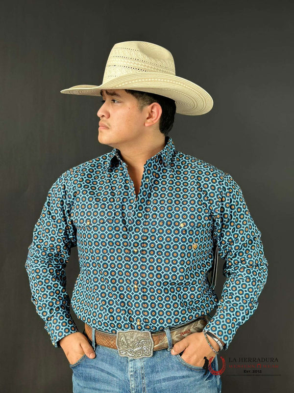 ARIAT SHIRT CLASASIC FIT GORDY MOONLIT OCEAN- 10046529
