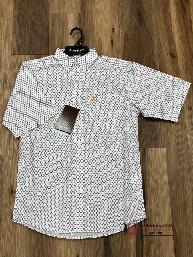 Ariat Shirt Classic Mayson Short Sleeve White Ropa Hombres