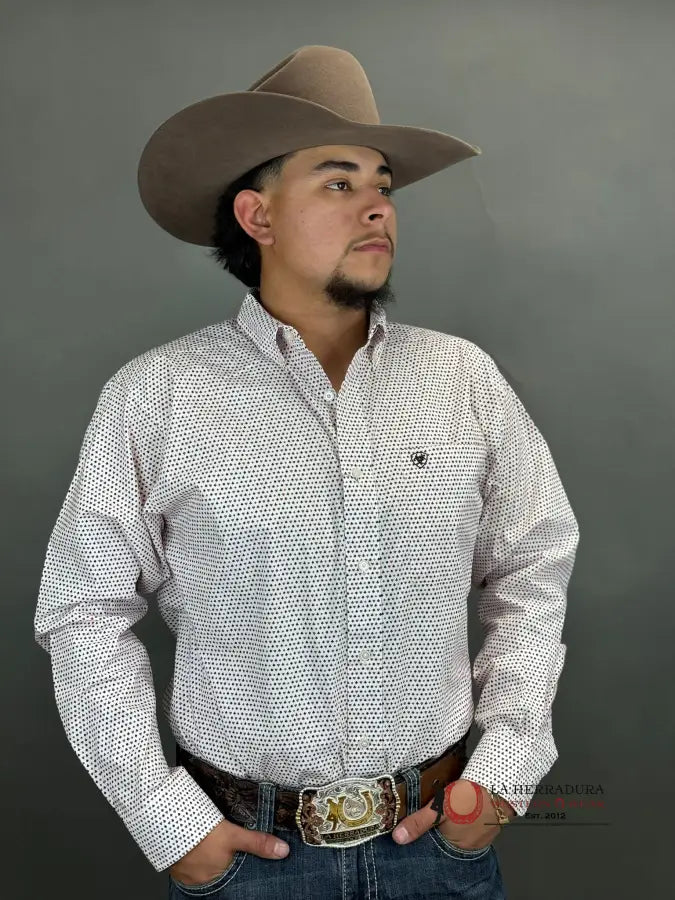 Ariat Shirt Classic Neithan White Suits Ropa Hombres