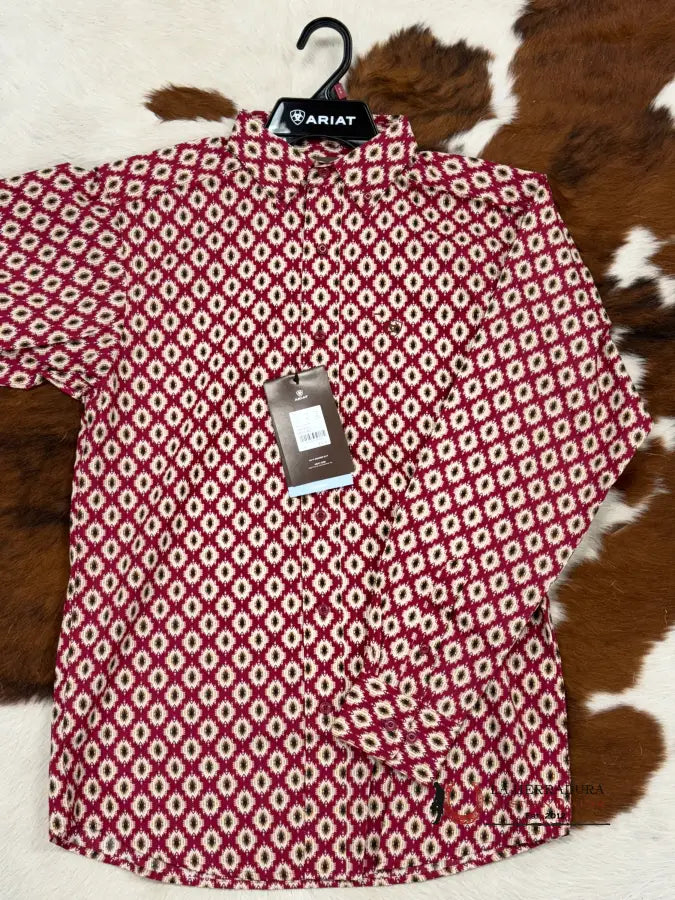 Ariat Shirt Classic Nevil Tibetan Red Ropa Hombres