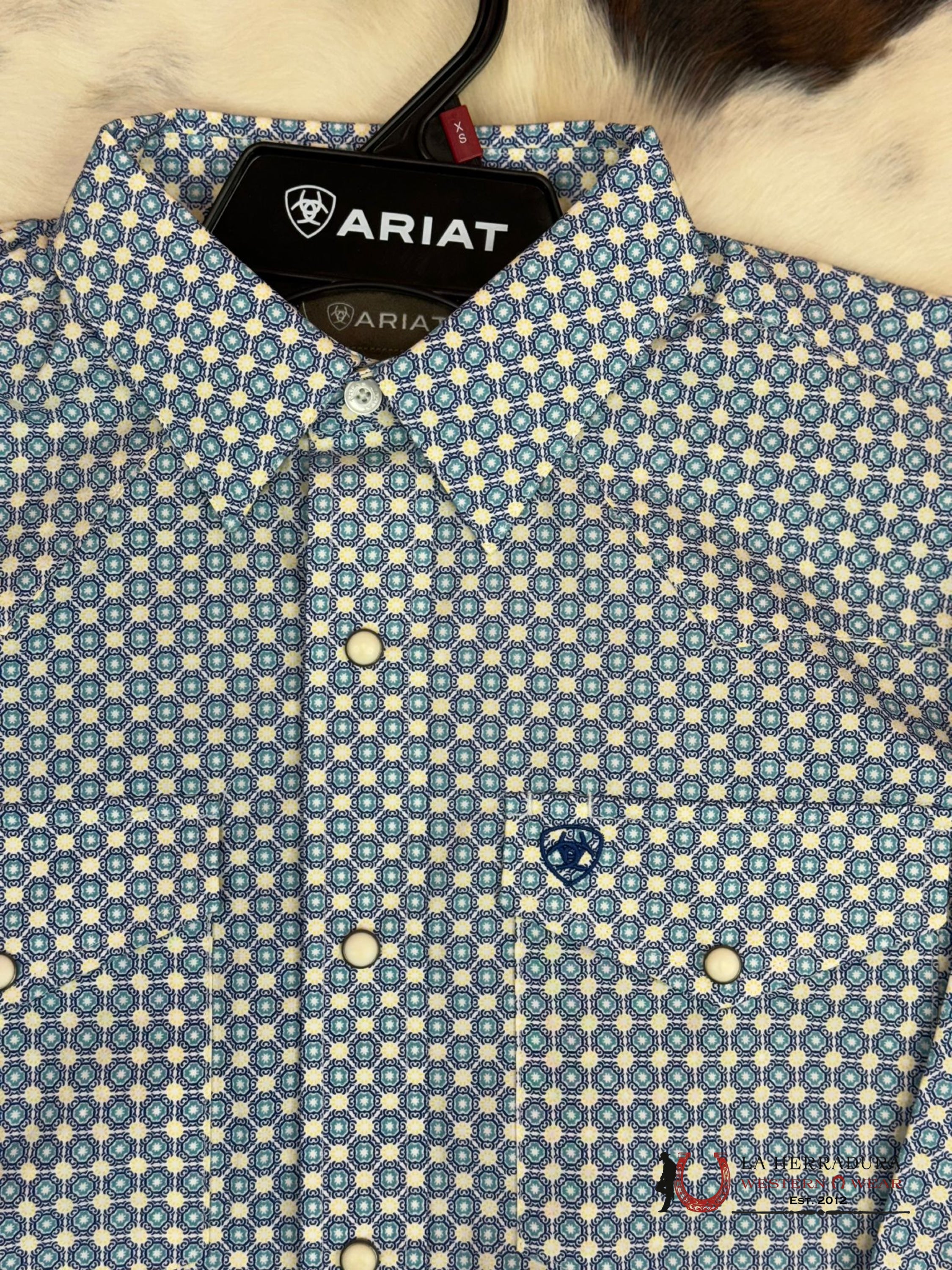 Ariat Shirt Classic Parks Snap Long Sleeve Little Boy Blue Ropa Hombres