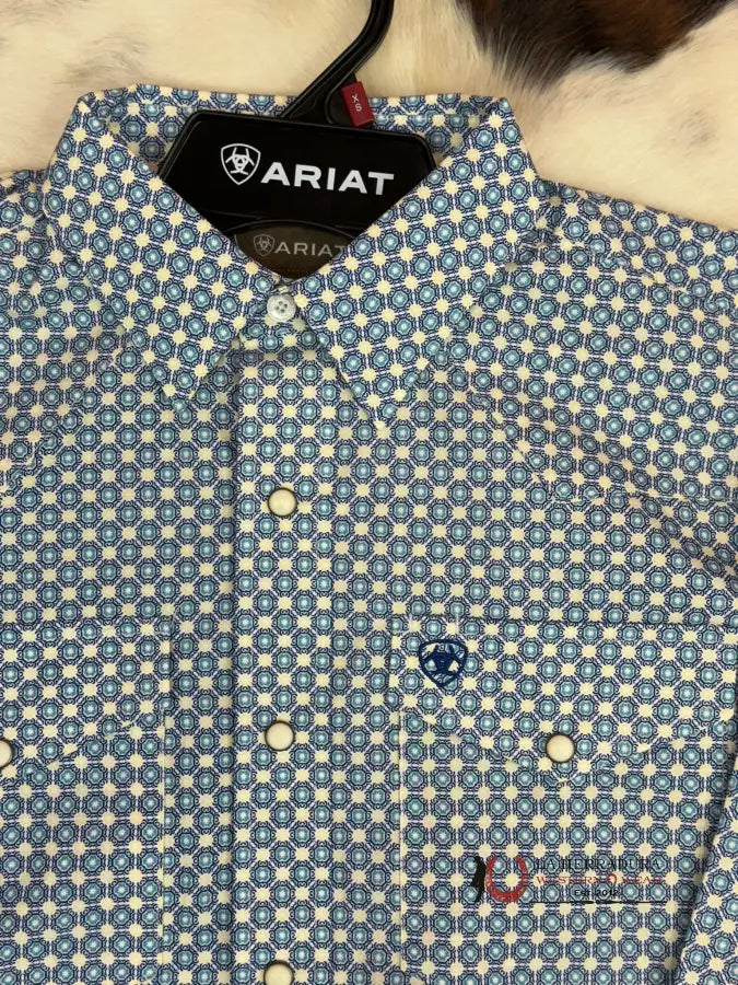 Ariat Shirt Classic Parks Snap Long Sleeve Little Boy Blue Ropa Hombres