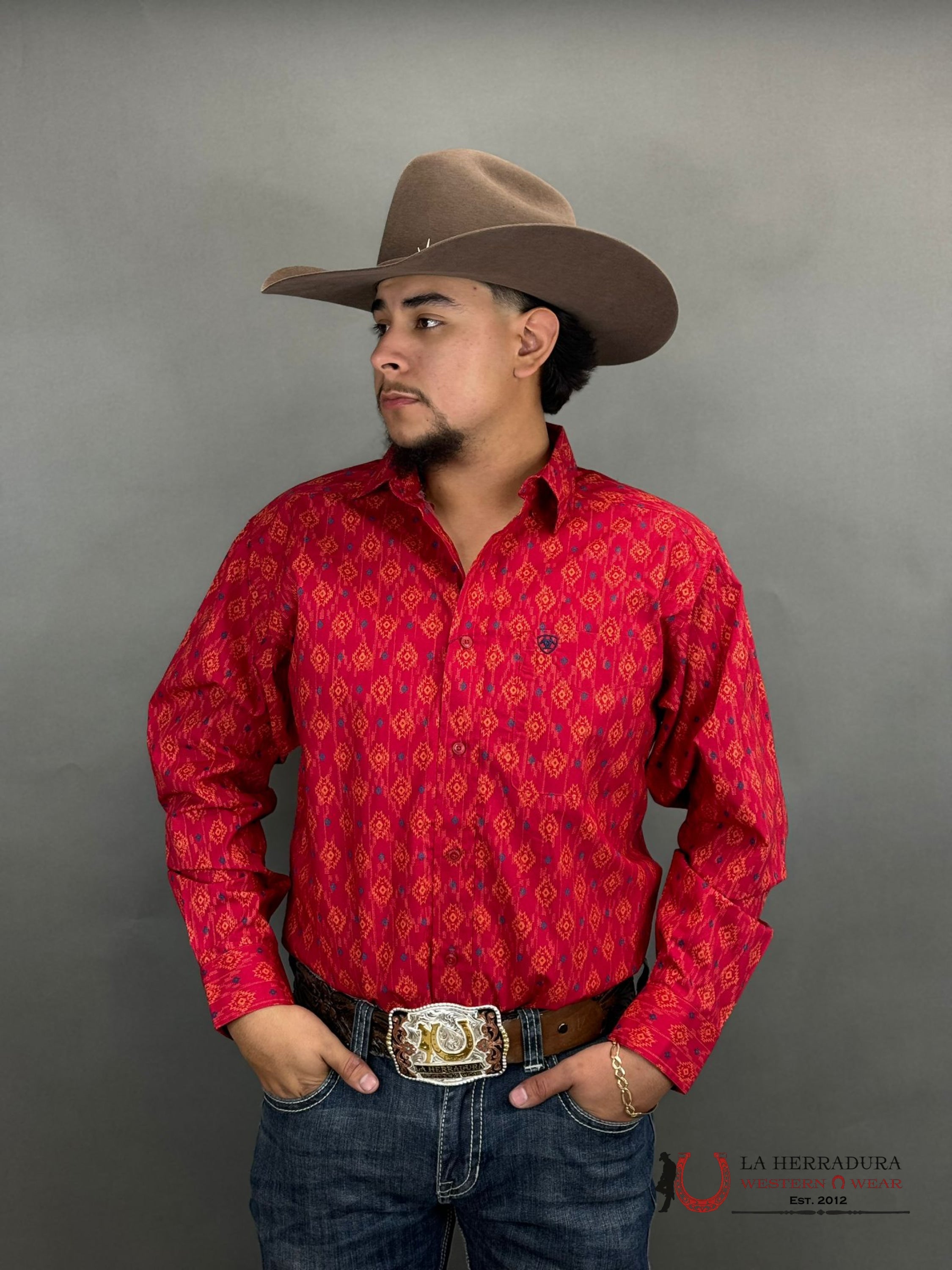 Ariat Shirt Classic Parsons Weg Red Ropa Hombres