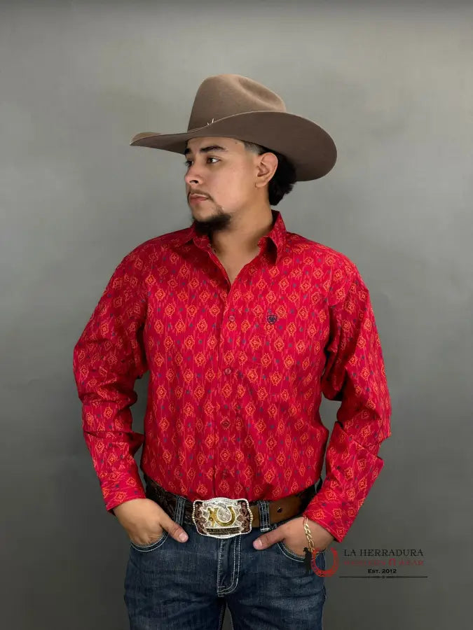 Ariat Shirt Classic Parsons Weg Red Ropa Hombres