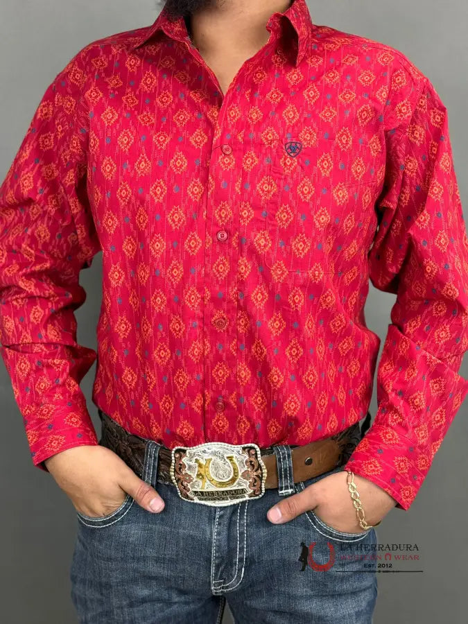 Ariat Shirt Classic Parsons Weg Red Ropa Hombres