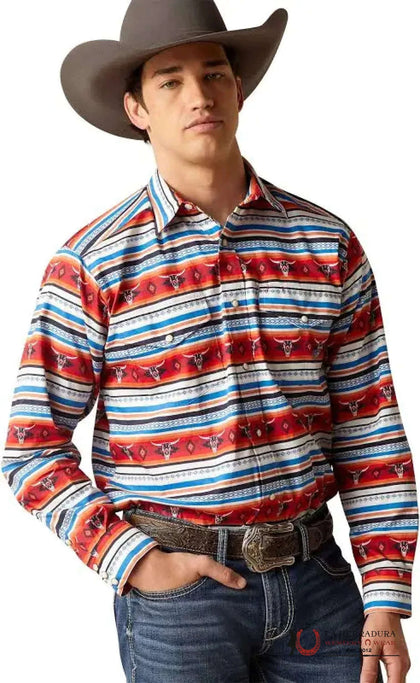 ARIAT SHIRT CLASSIC PRATT SANDSHELL BLUE - 10047161