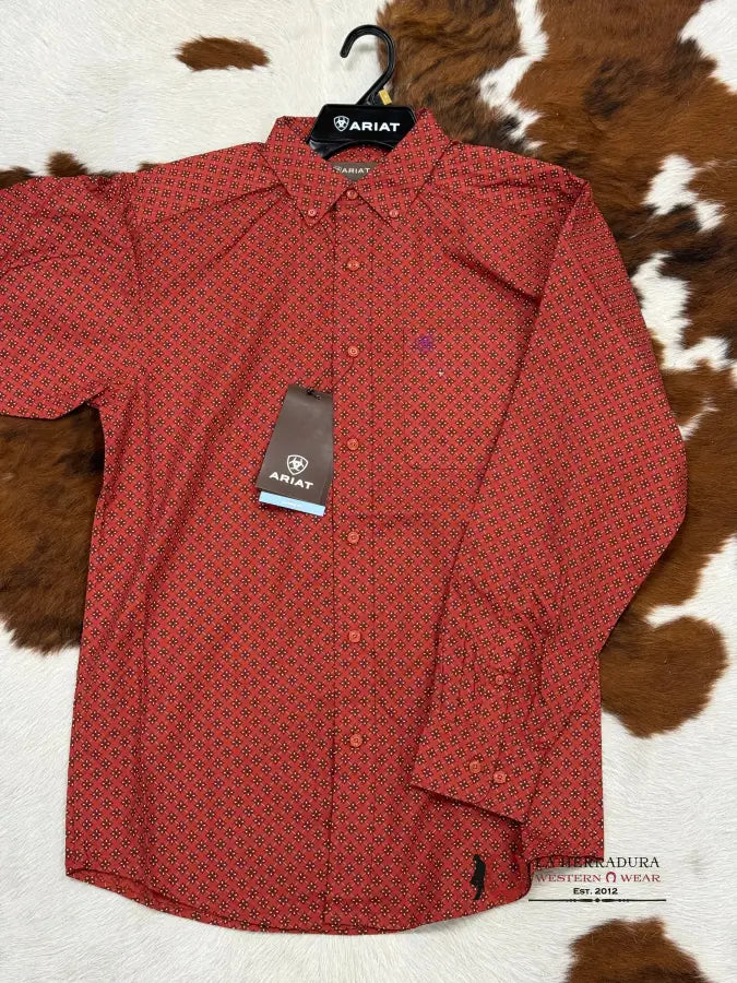 Ariat Shirt Classic Red / Black Ropa Hombres