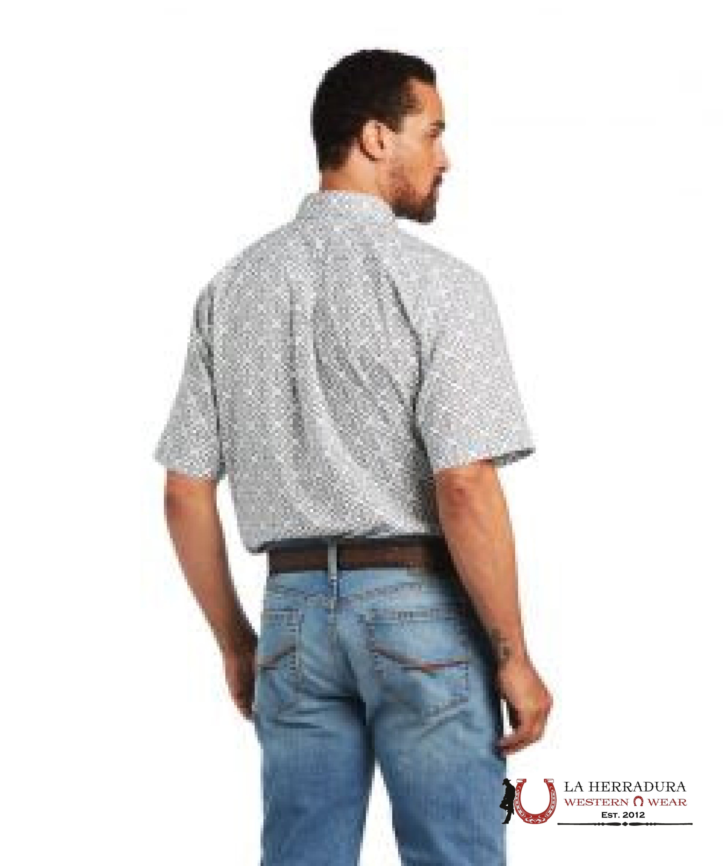 Ariat shirt classic short sleeve reef WHITE/YELLOW 10040639 ROPA HOMBRES