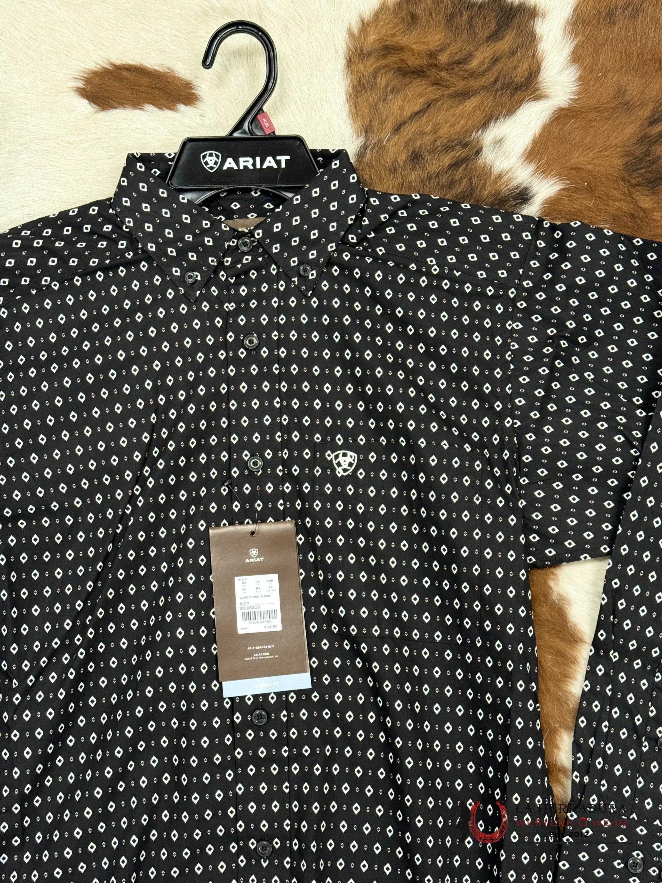 Ariat Shirt Classic Slade Black Ropa Hombres