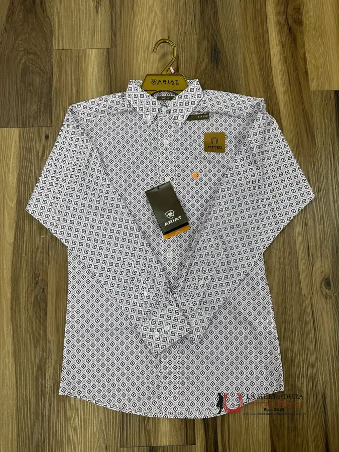 Ariat Shirt Fitted Merrick Lilac Ropa Hombres