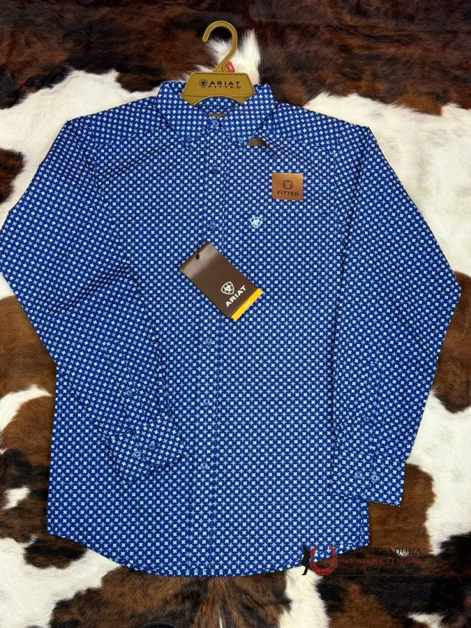 Ariat Shirt Fitted Price Long Sleeve Directoire Blue Ropa Hombres