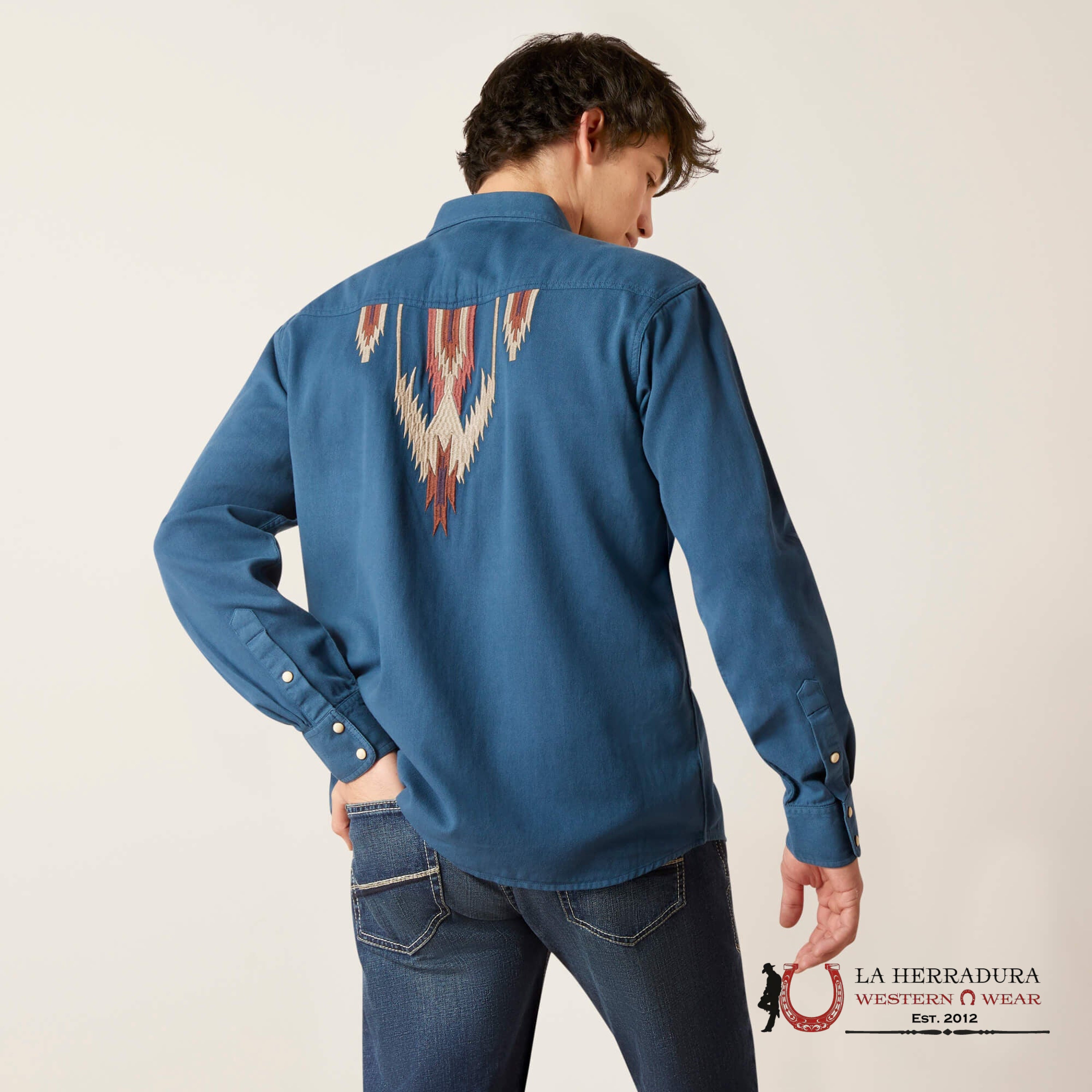 Ariat Shirt Retro Fit Sailor Blue 10046441 ROPA HOMBRES