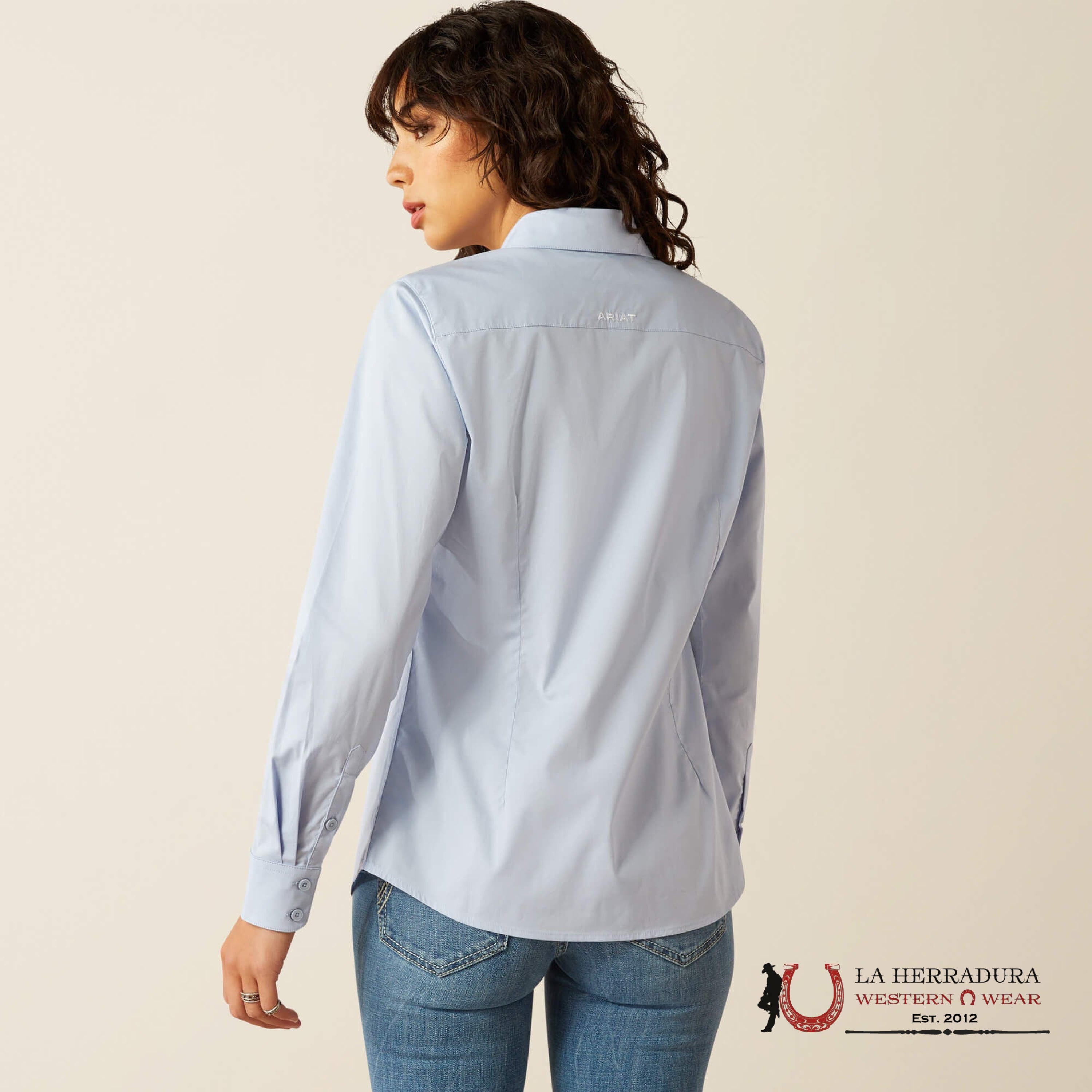 ARIAT SHIRT TEAM KIRBY LONG SLEEVE KENTUCKY BLUE WOMENS - 5085 ROPA MUJERES