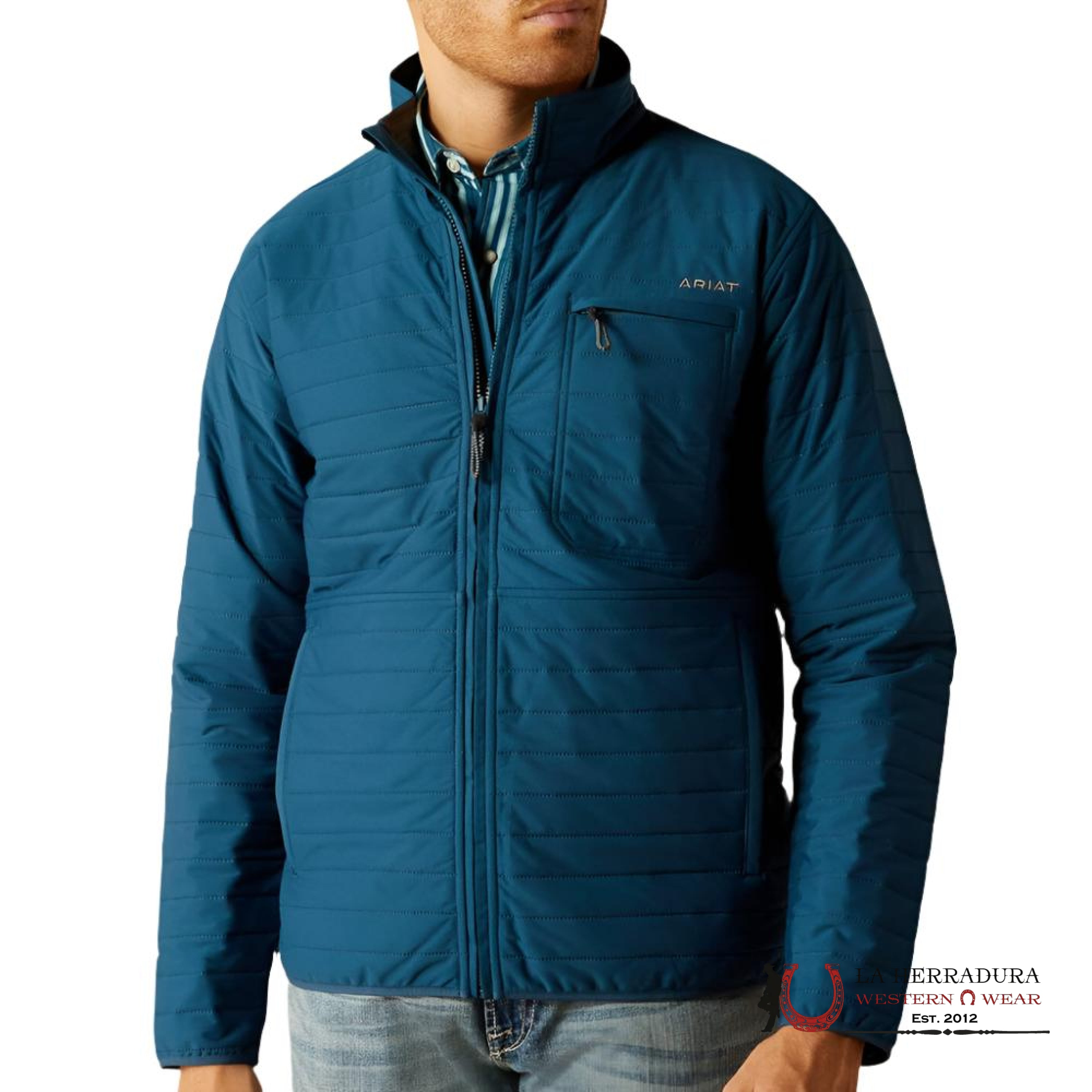 Ariat Teal Wylie Full Zip Up- 2464 Ropa Hombres