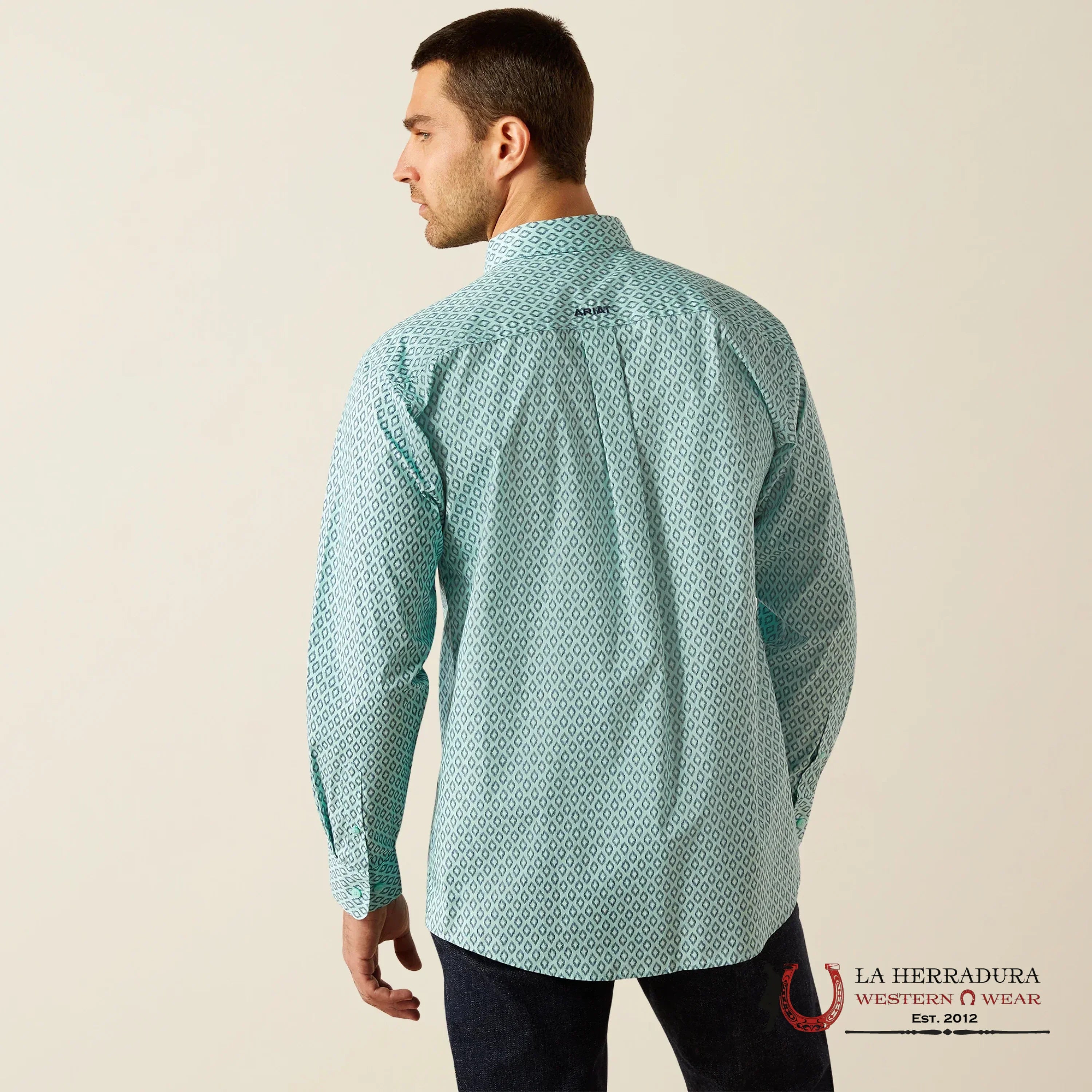 ARIAT TEAM Canyon Long Sleeve Mint Shirt - 4673 ROPA HOMBRES