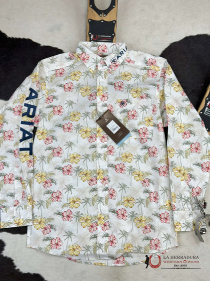 ARIAT TEAM CHARLIE GARDENIA LONG SLEEVE SHIRT CLASSIC FIT - 10051521