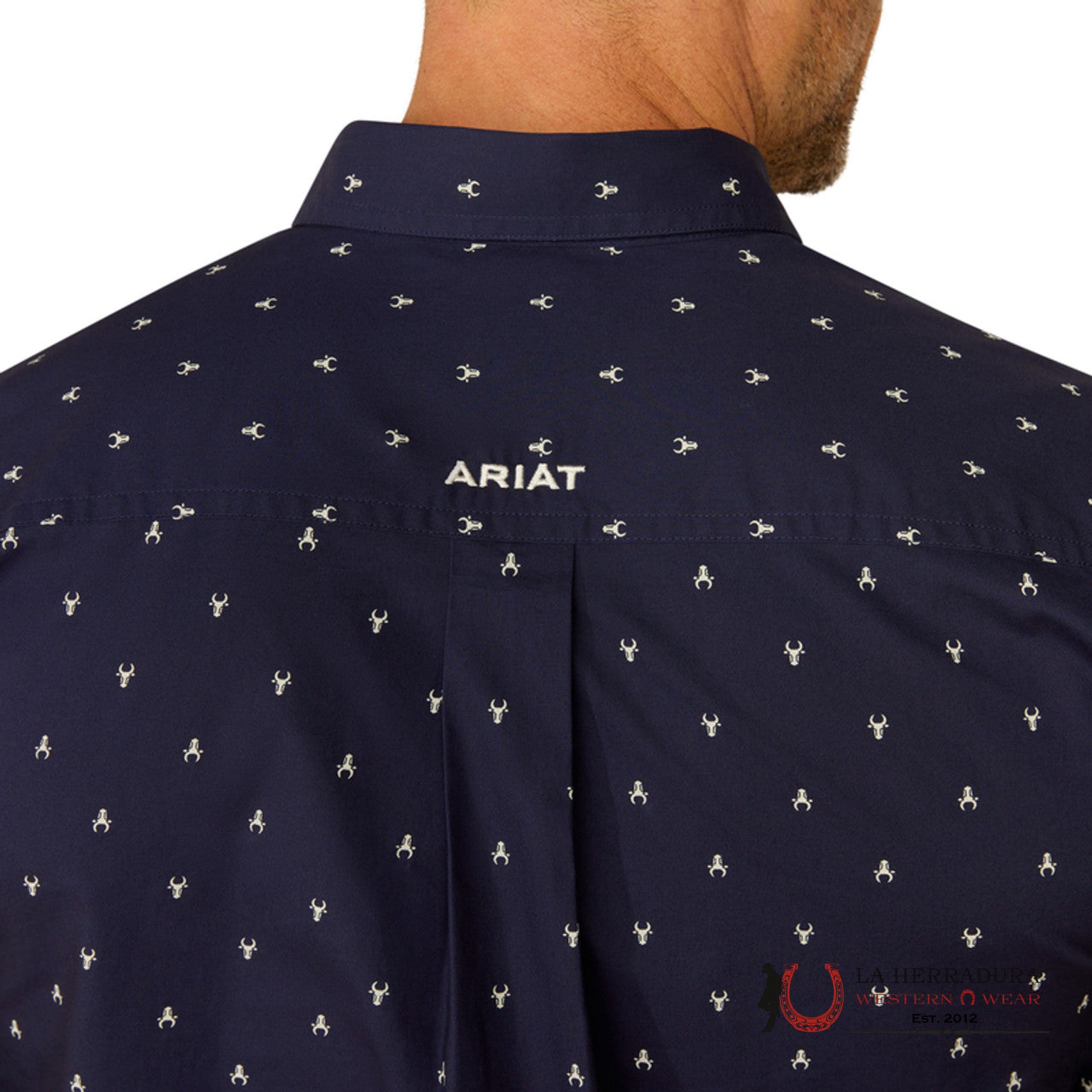 ARIAT TEAM Cordell FTD Long Sleeve Navy Shirt - 4804 ROPA HOMBRES