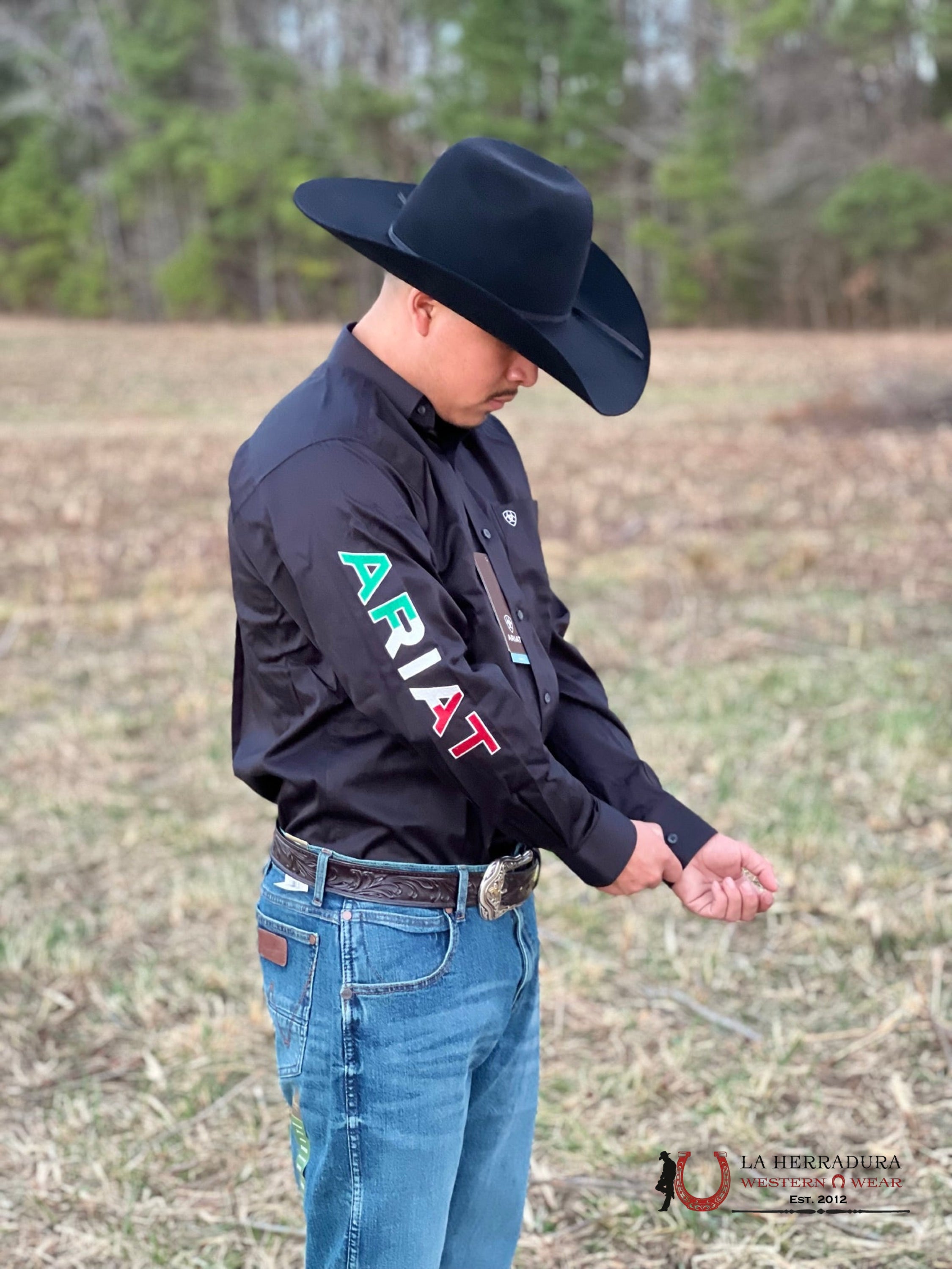 Ariat Team Logo Twill Black México 8500 Ropa Hombres