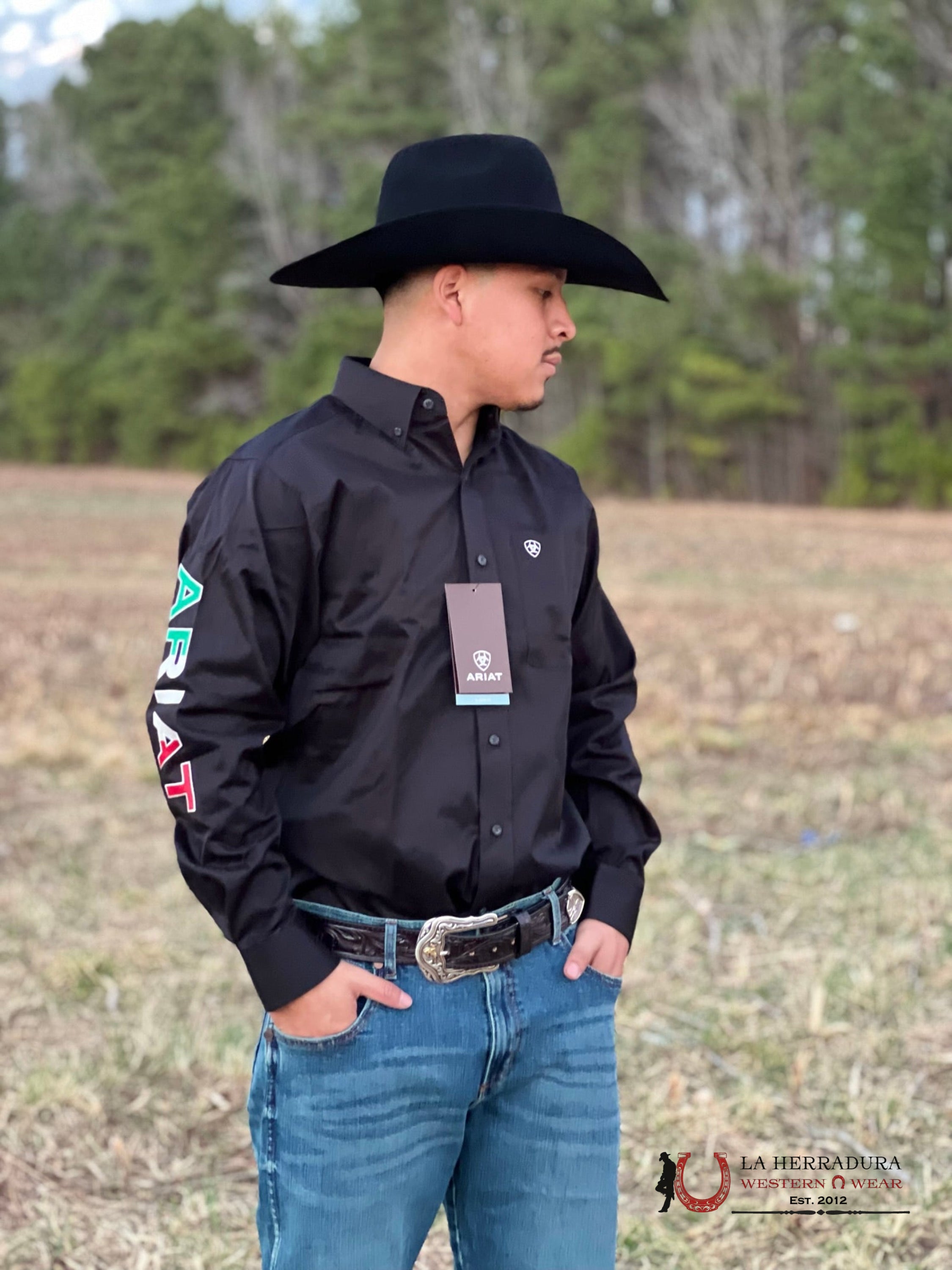 Ariat Team Logo Twill Black México 8500 Ropa Hombres