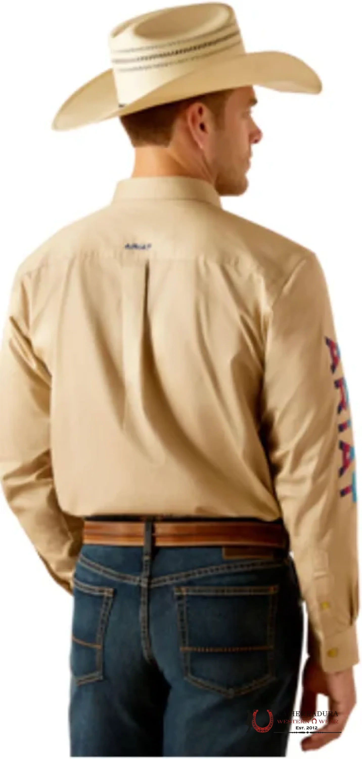 Ariat Team Logo Twill Khaki Long Sleeve Shirt Ropa Hombres