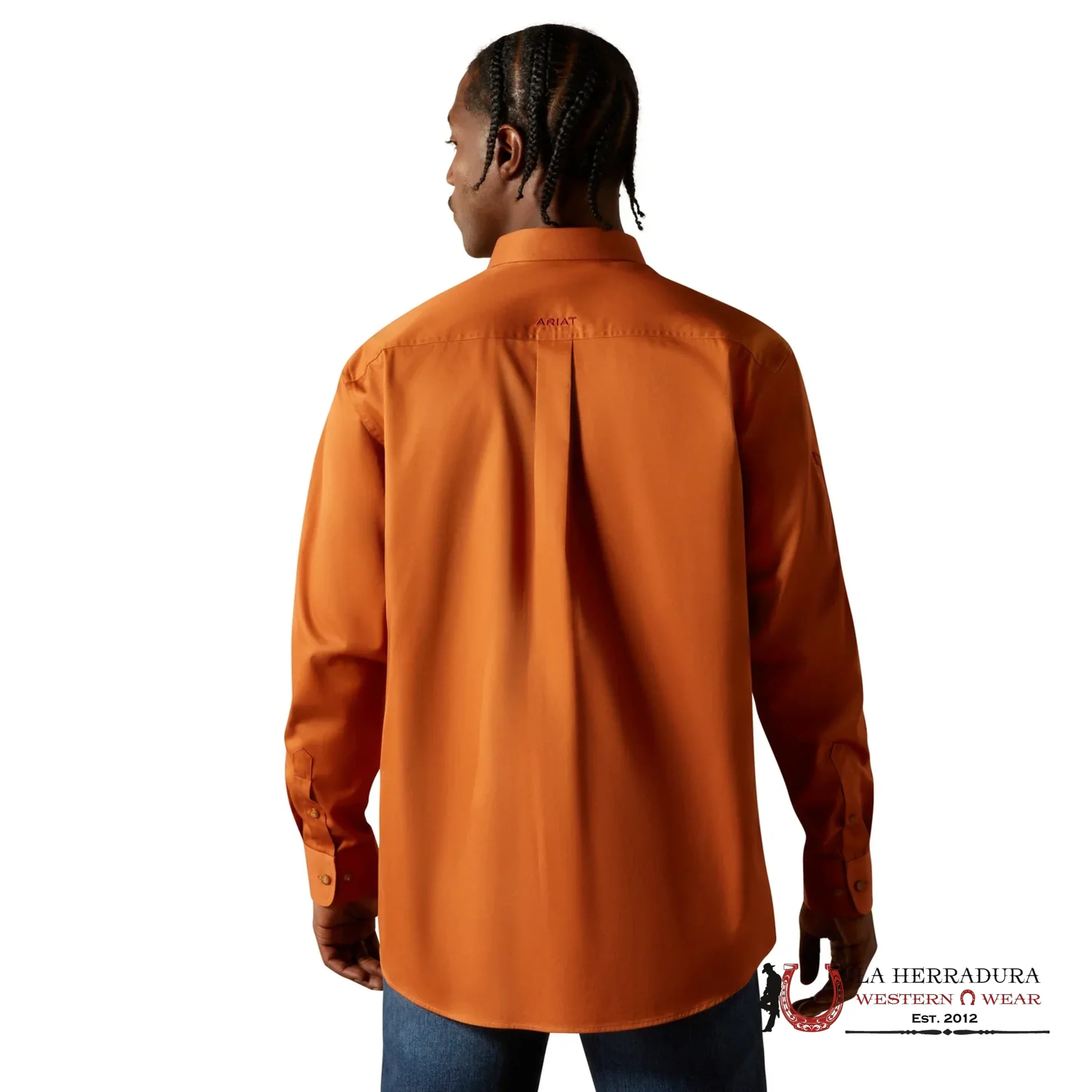 ARIAT TEAM LOGO TWILL LS SHRT ADOBE/BRICK CLASSIC FIT 10062606 ROPA HOMBRES