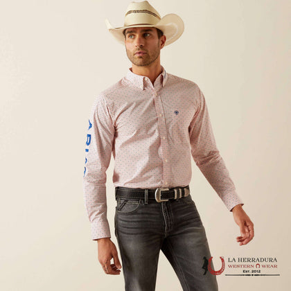 ARIAT TEAM PRIMO FITTED MANGA LARGA CORTO ROJO/AZUL AJUSTADO- 10054725