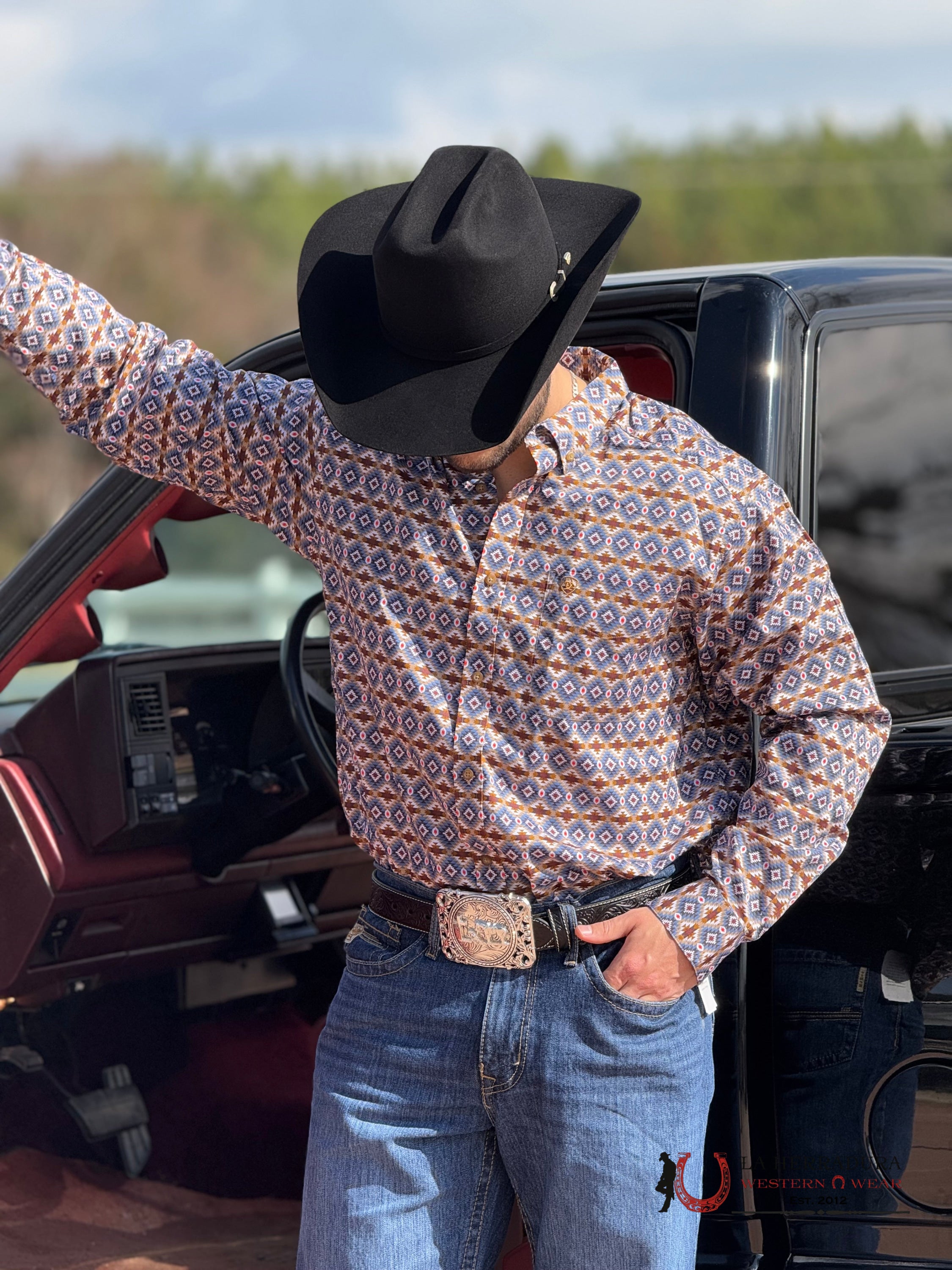 Ariat Tennessee Long Sleeve Blue Classic Fit - 2613 ROPA HOMBRES