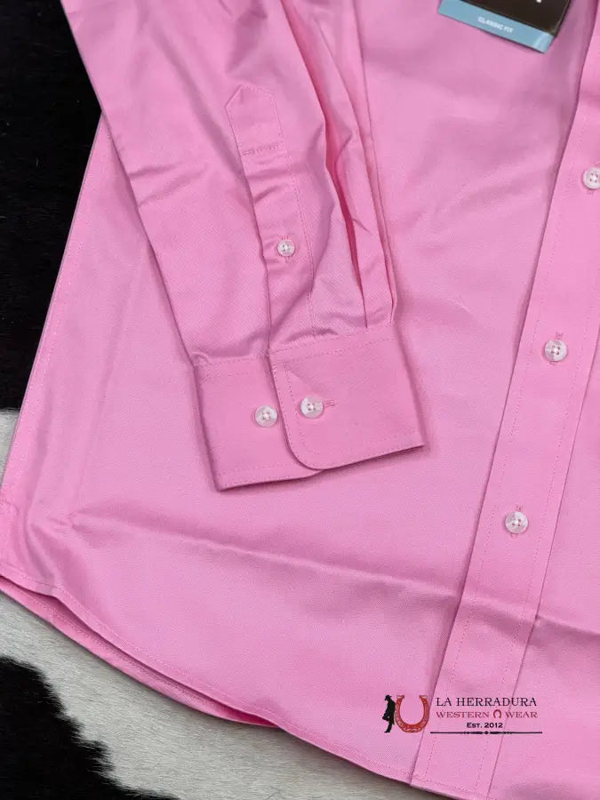 Ariat Tesm Logo Twill Pink Directoire Blue Long Sleeve Shirt 10051336 Ropa Hombres