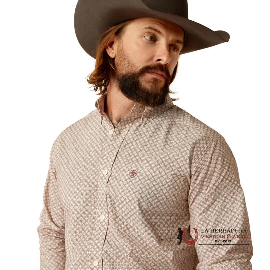 Ariat Titue Fitted Long Sleeve Shirt Brown - 2366 Ropa Hombres