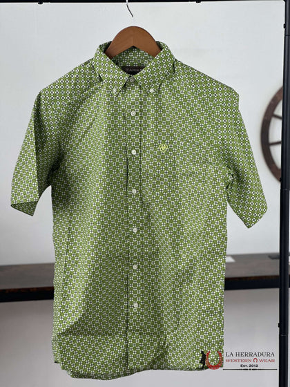 ARIAT TOBY GREEN CLASSIC FIT SHORT SLEEVE SHIRT 8373