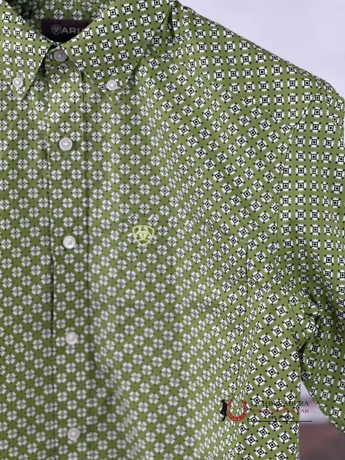 Ariat Toby Green Classic Fit Short Sleeve Shirt Ropa Hombres