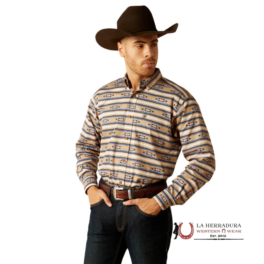 Ariat Trace Long Sleeve Shirt Khaki Classic Fit - 2616 Ropa Hombres