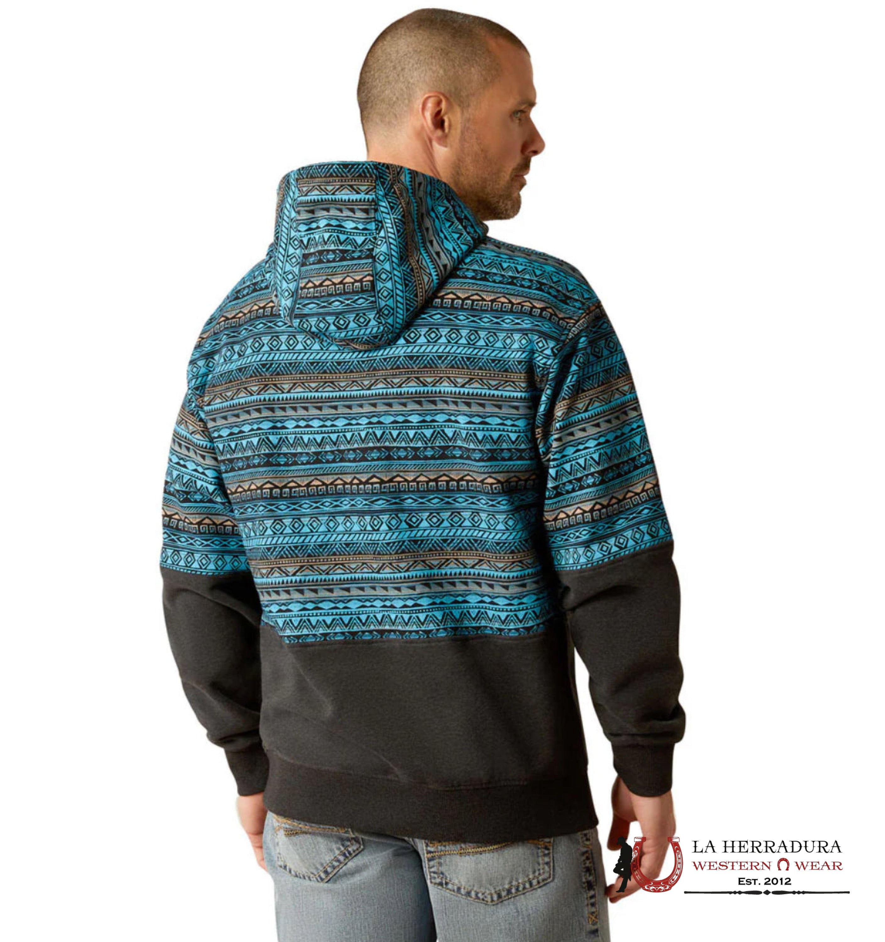Ariat Turquoise Color Block Hood -2450 Ropa Hombres