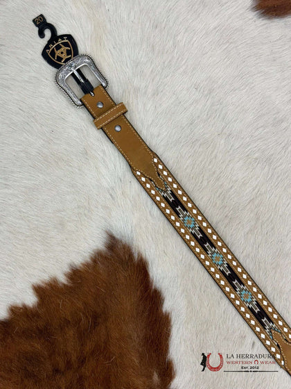 ARIAT UNISEX KIDS BELT HONEY AZTEC BROWN MULTI- A1308002