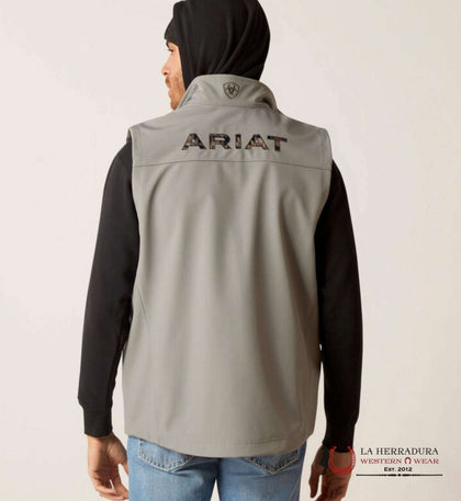 ARIAT VEST LOGO 2.0 SOFT SHELL JETTY GREY 10046612