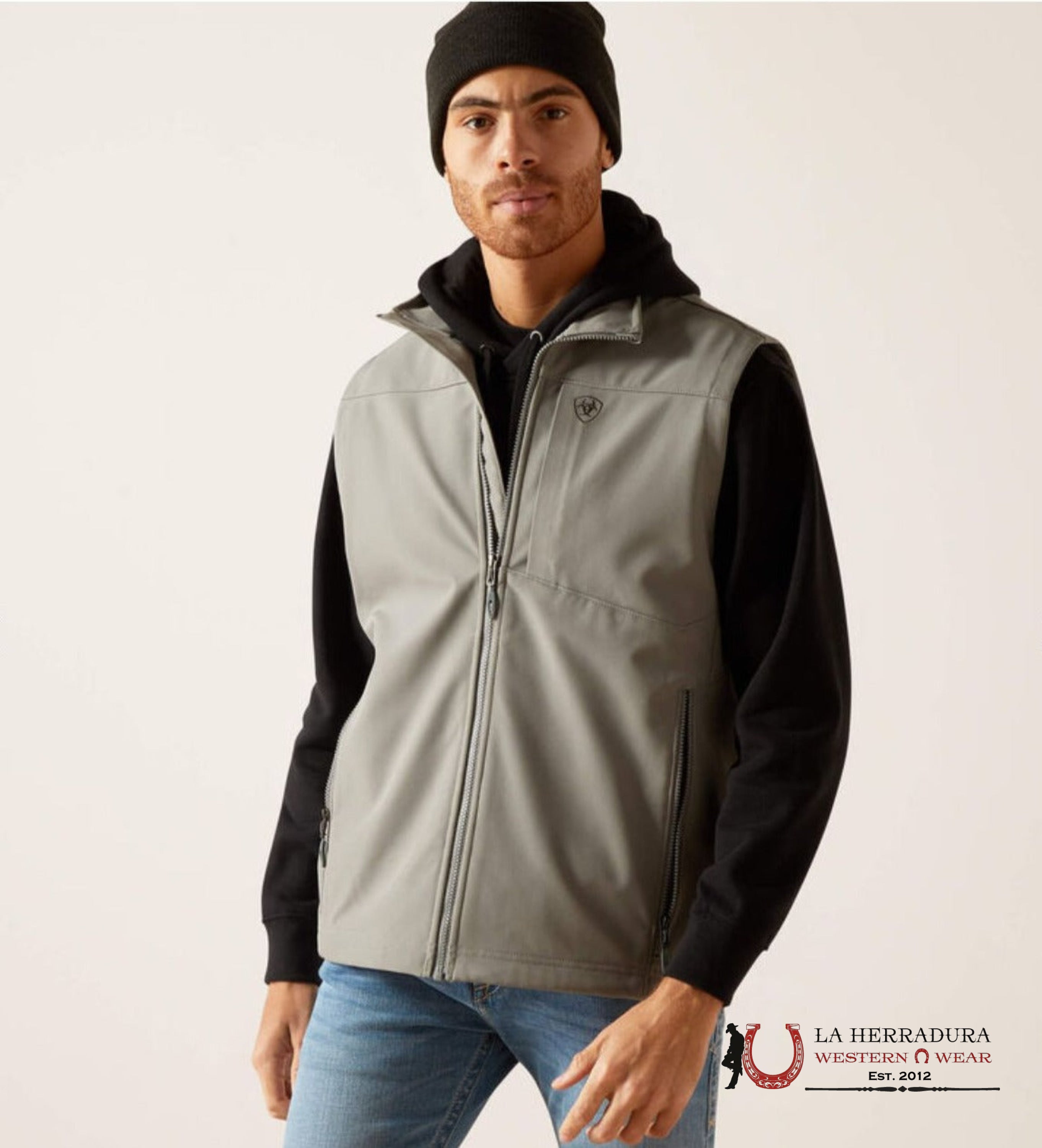 Ariat Vest Logo 2.0 Soft Shell Jetty Grey Ropa Hombres