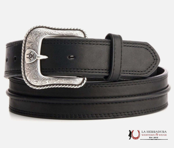 ARIAT WESTERN MENS BELT LEATHER BLACK- A1019401
