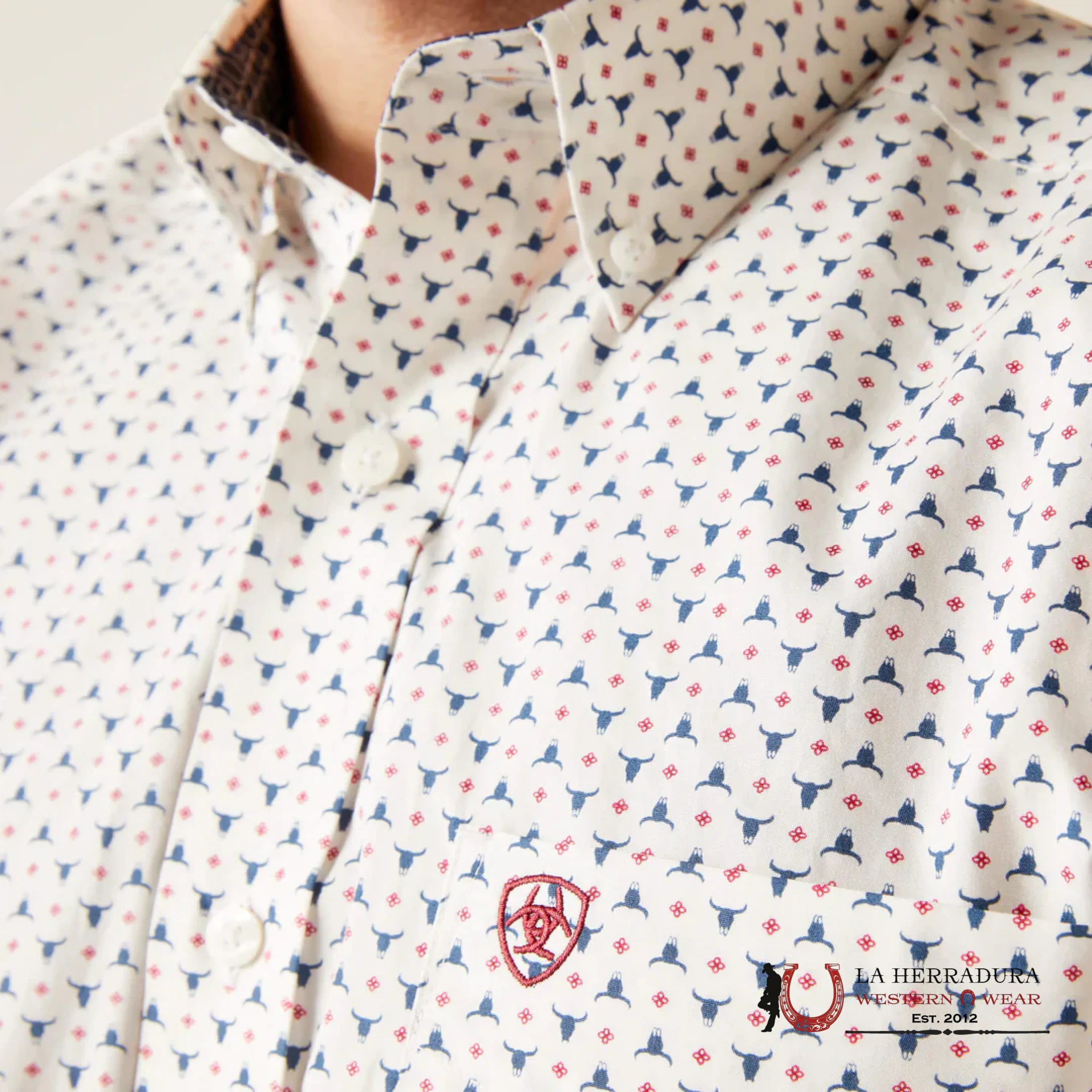 ARIAT WF KASHTON FTD LS SHRT WHITE SAND 6208 ROPA HOMBRES