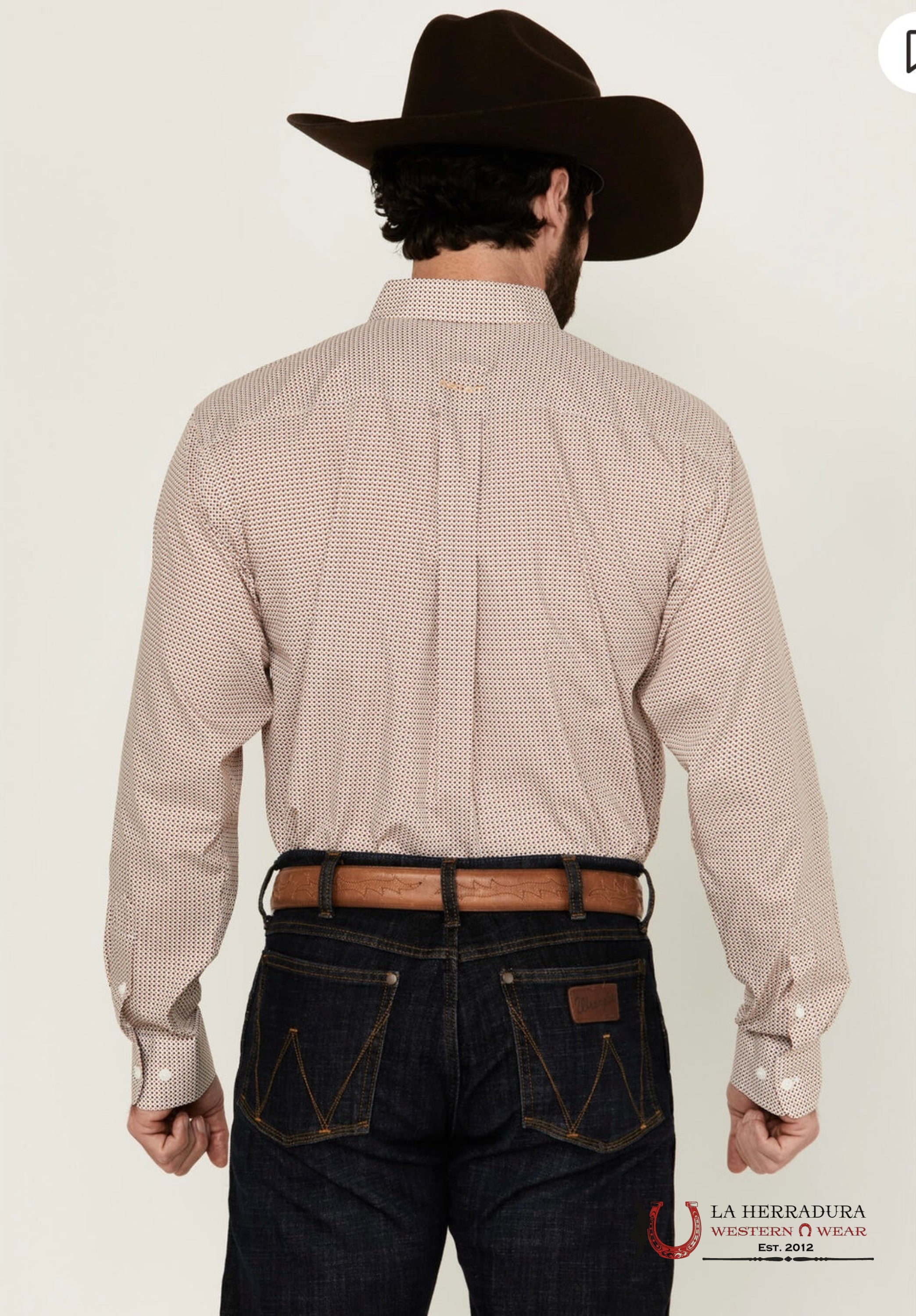 Ariat White Ike Shirt Long Sleeve Ropa Hombres