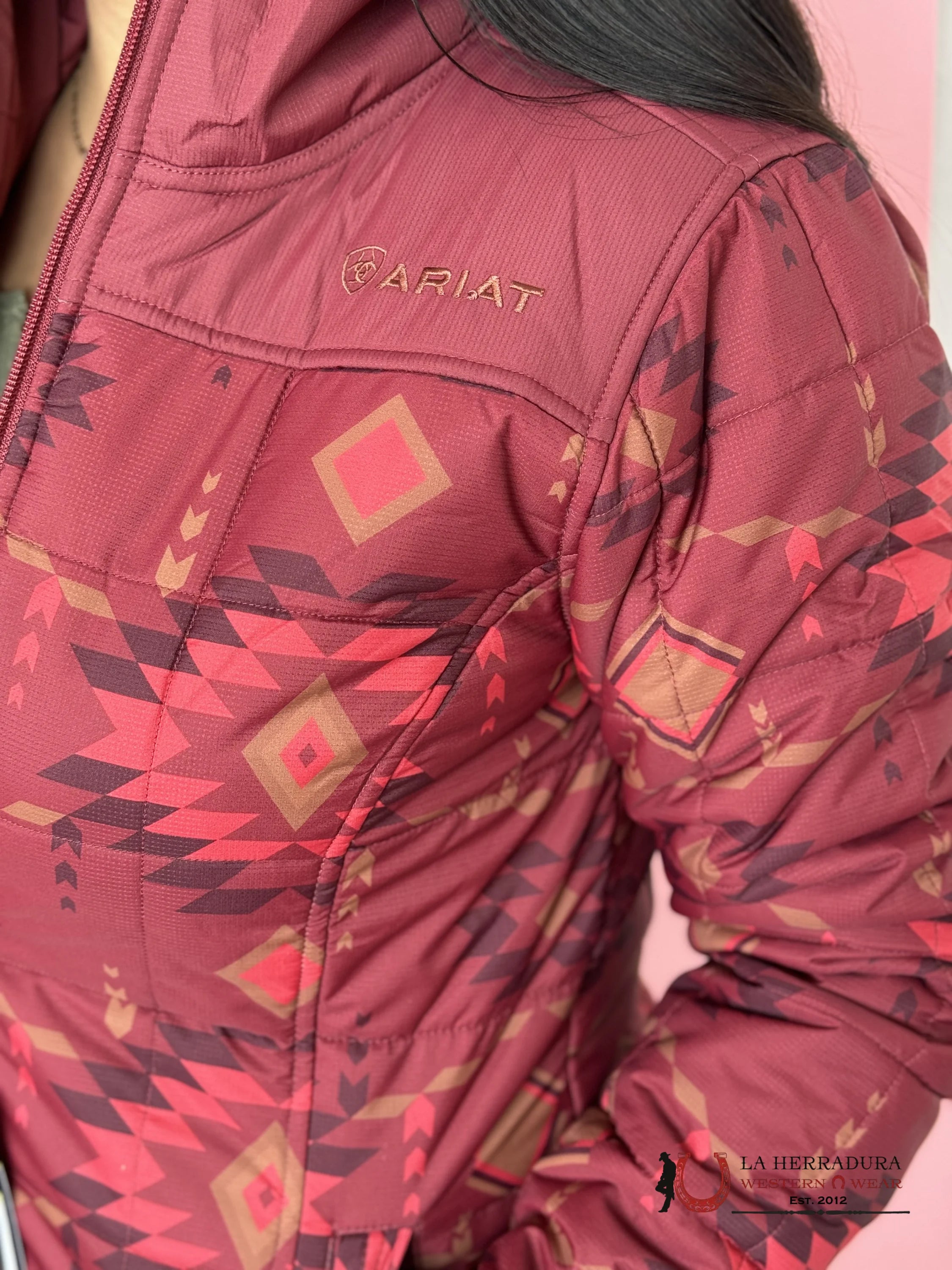 Ariat Jacket Burnt Rose Print Crius Insulation Ropa Mujeres