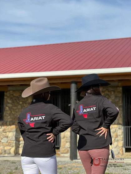 ARIAT WOMEN JACKET TEXAS FLAG BLACK 10043050