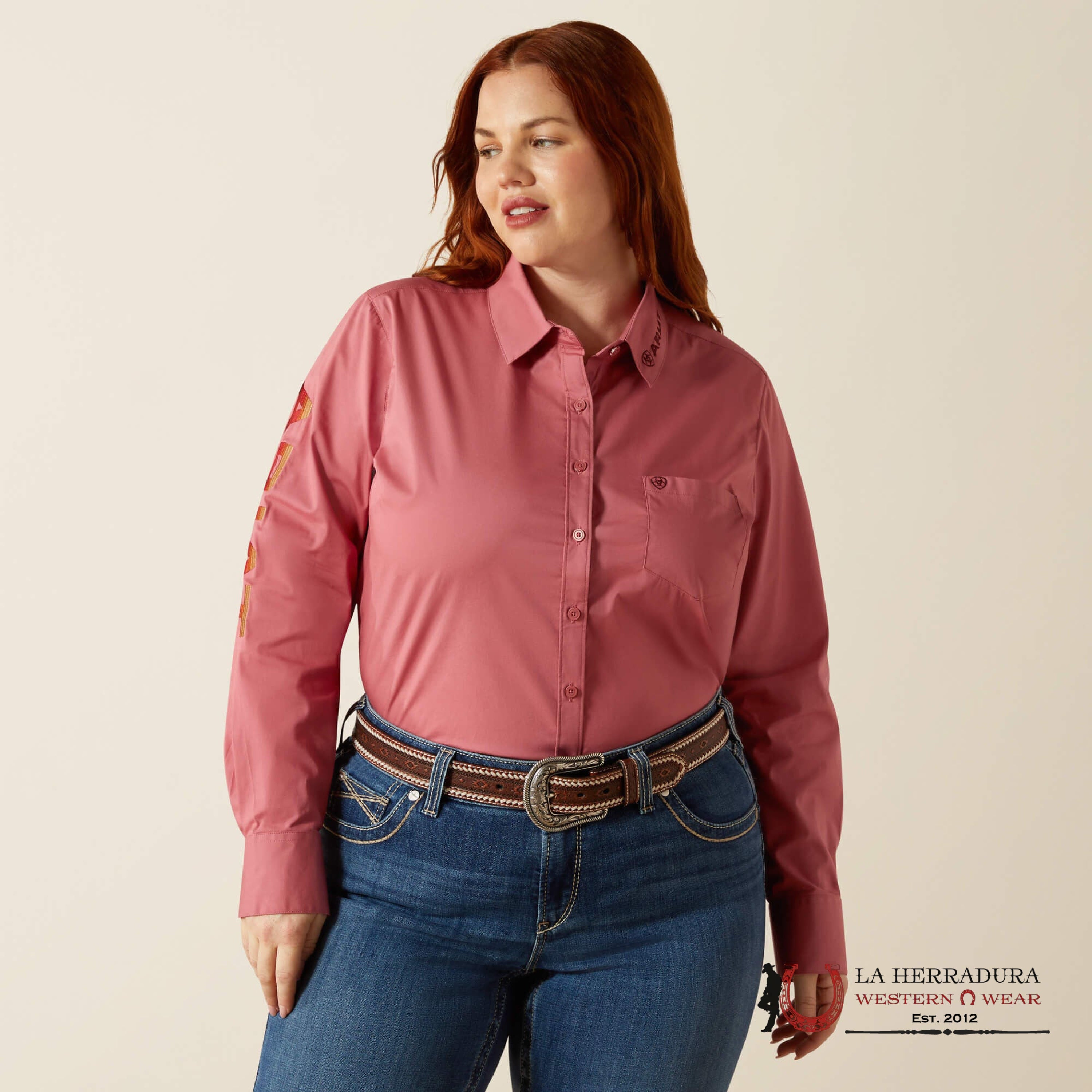 ARIAT WOMEN KIRBY STRCH LS SHIRT MAUVEWOOD 10062656 ROPA MUJERES